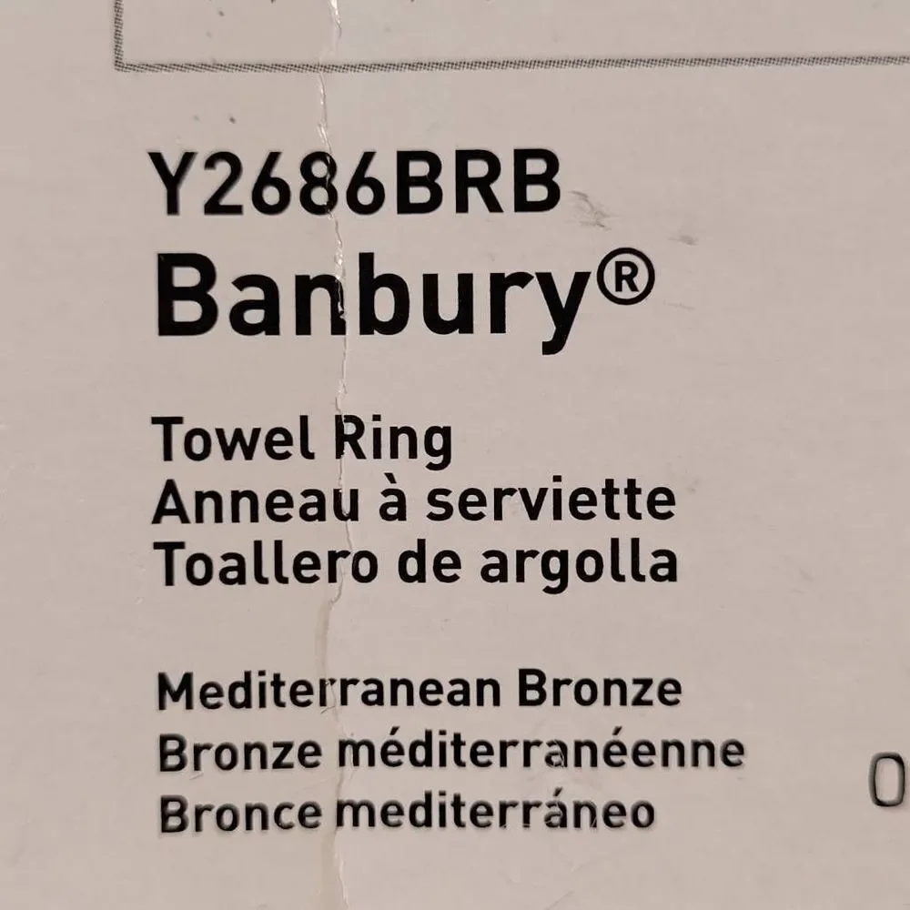 Moen Banbury Mediterranean Bronze Towel Ring NIP